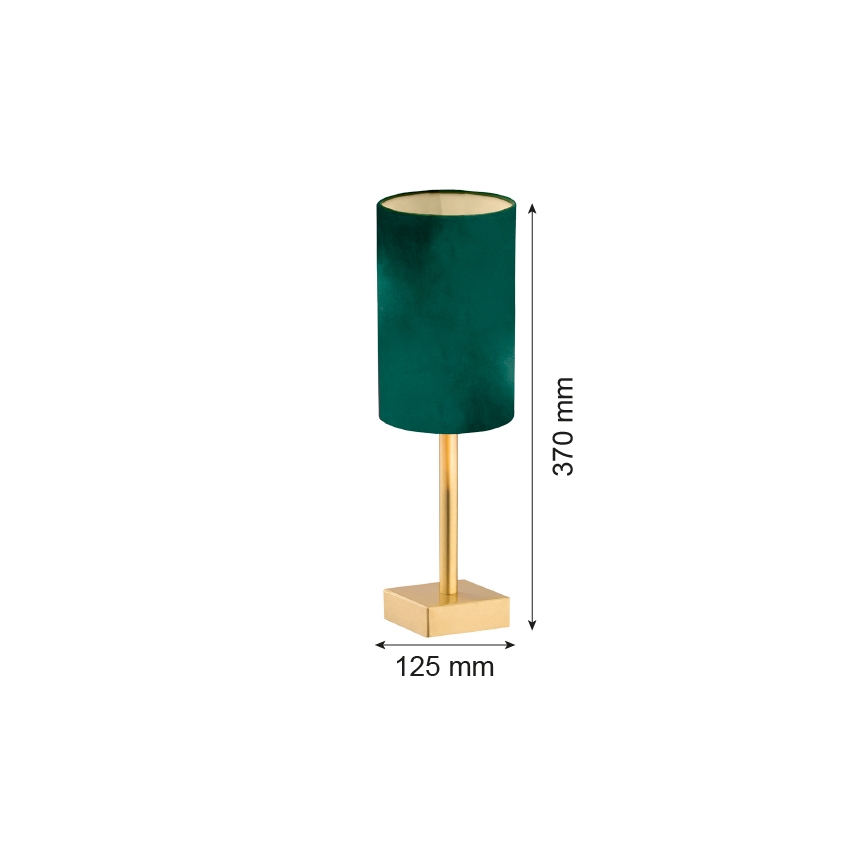 Argon 8108 - Stolná lampa ABRUZZO 1xE14/7W/230V mosadz/zelená