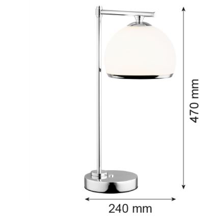 Argon 8121 -  Stolná lampa MARBELLA 1xE27/15W/230V chróm