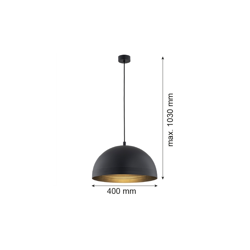 Argon 8242 - Luster na lanku BONITA 1xE27/15W/230V čierna