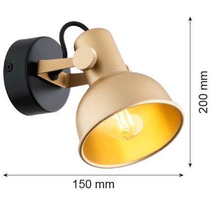 Argon 8248 - Bodové svietidlo LENORA 1xE14/7W/230V zlatá/čierna