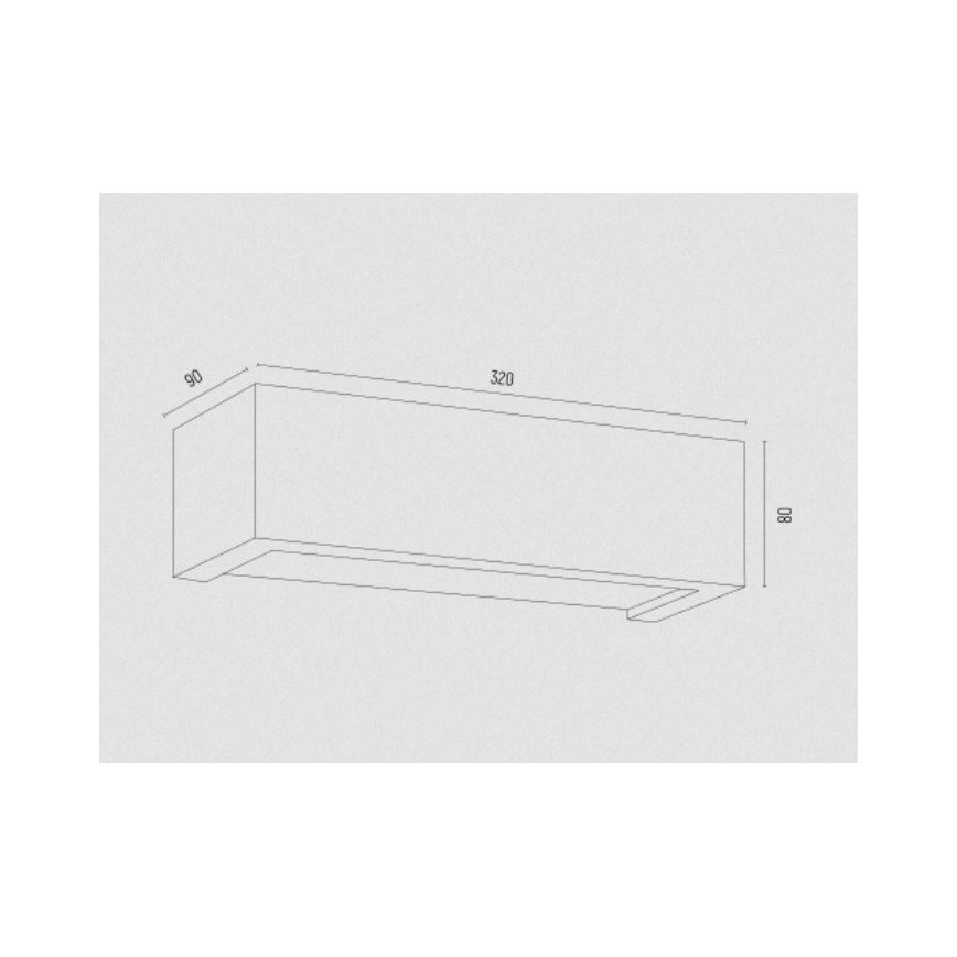 Argon 8250 - Nástenné svietidlo CASERTA 1xE27/15W/230V 32 cm