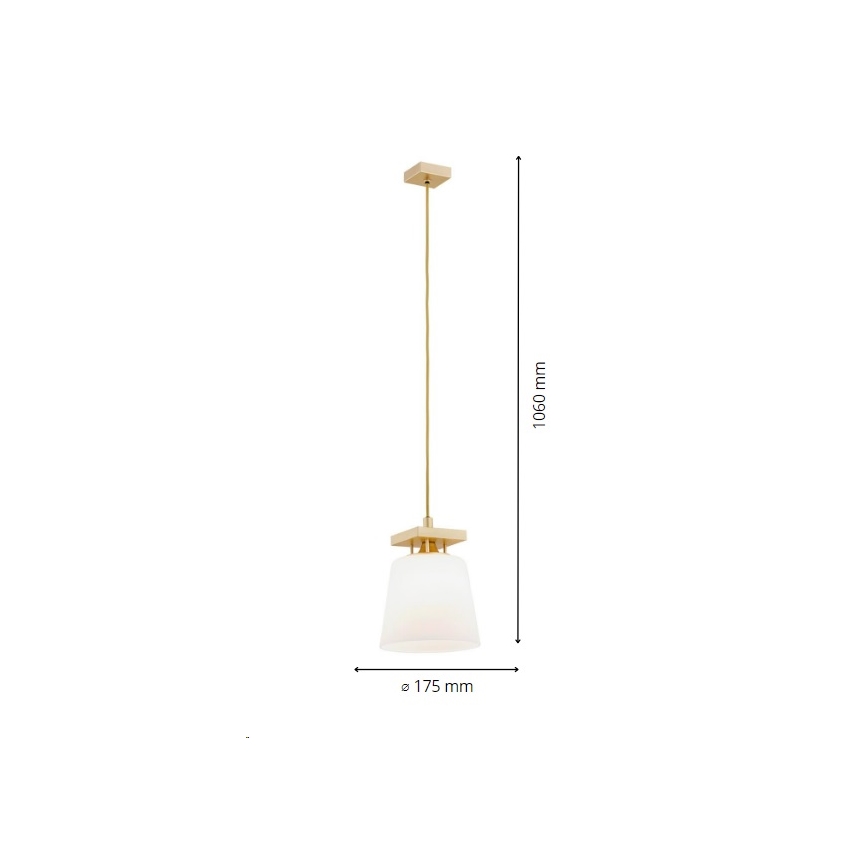 Argon 8261 - Luster na lanku ARDEN 1xE27/15W/230V zlatá