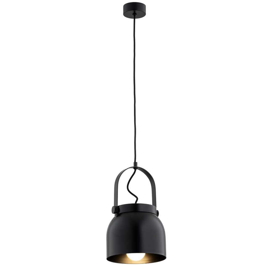 Argon 8281 - Luster na lanku LOGAN 1xE27/15W/230V pr. 20 cm čierna
