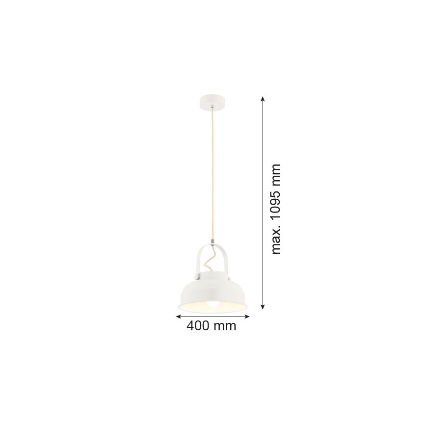 Argon 8284 - Luster na lanku DAKOTA 1xE27/15W/230V biela