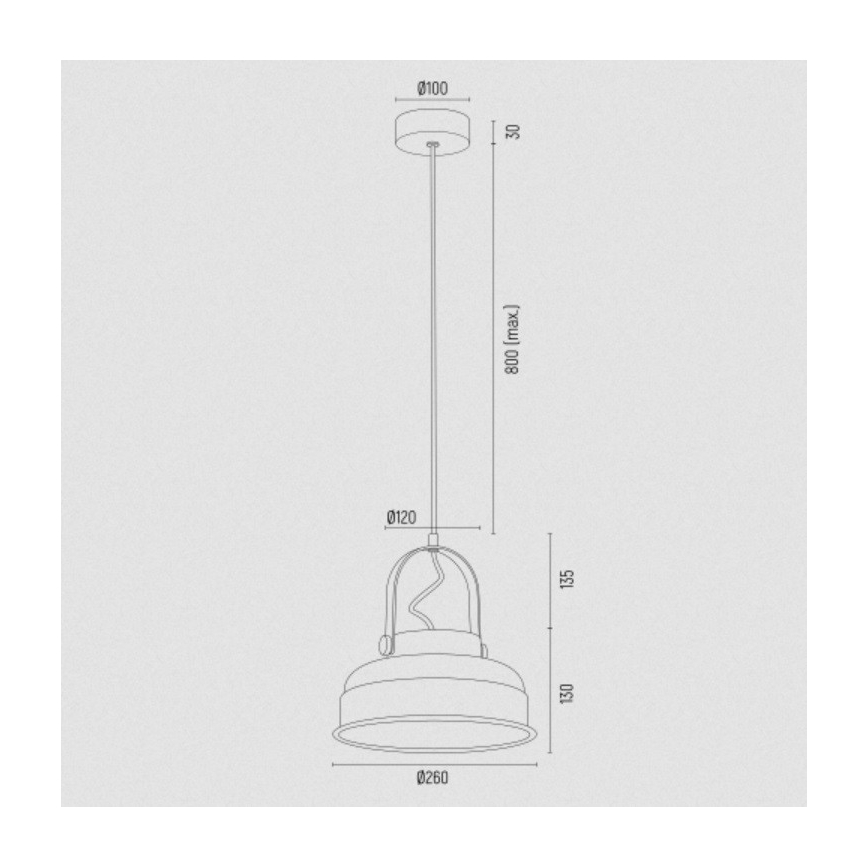 Argon 8285 - Luster na lanku DAKOTA 1xE27/15W/230V čierna