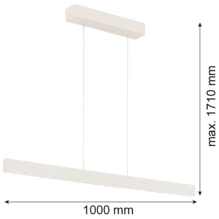 Argon 8302 - LED Luster na lanku BALANS LED/35W/230V 3000K krémová