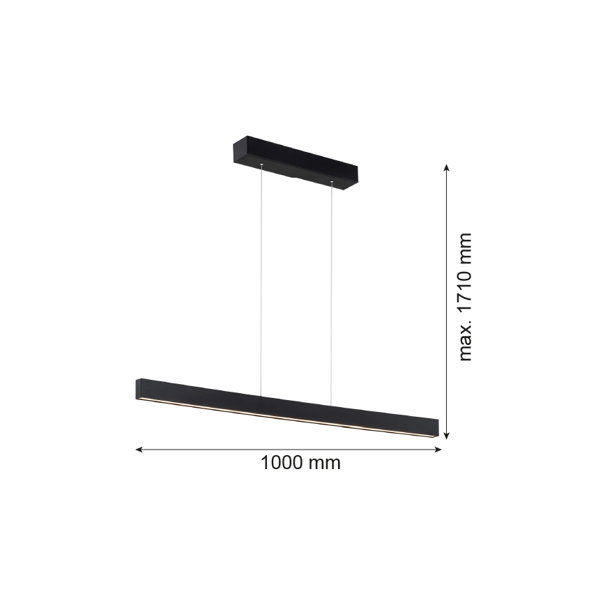 Argon 8303 - LED Luster na lanku BALANS LED/35W/230V 3000K čierna