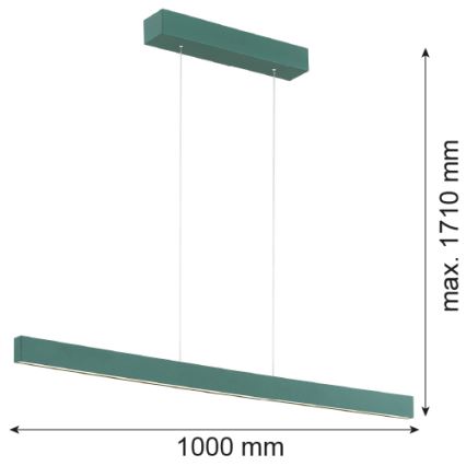 Argon 8305 - LED Luster na lanku BALANS LED/35W/230V 3000K zelená