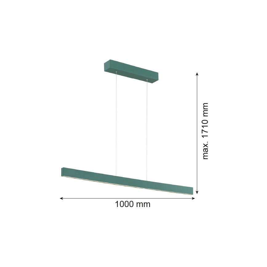 Argon 8305 - LED Luster na lanku BALANS LED/35W/230V 3000K zelená