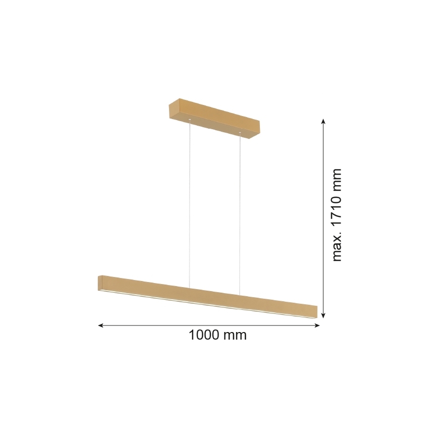 Argon 8306 - LED Luster na lanku BALANS LED/35W/230V 3000K zlatá