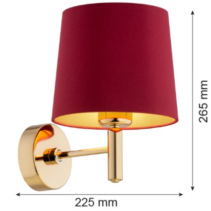 Argon 8311 - Nástenná lampa PONTE PLUS 1xE27/15W/230V červená