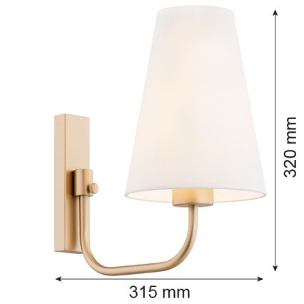 Argon 8312 - Nástenná lampa SAFIANO 1xE27/15W/230V zlatá