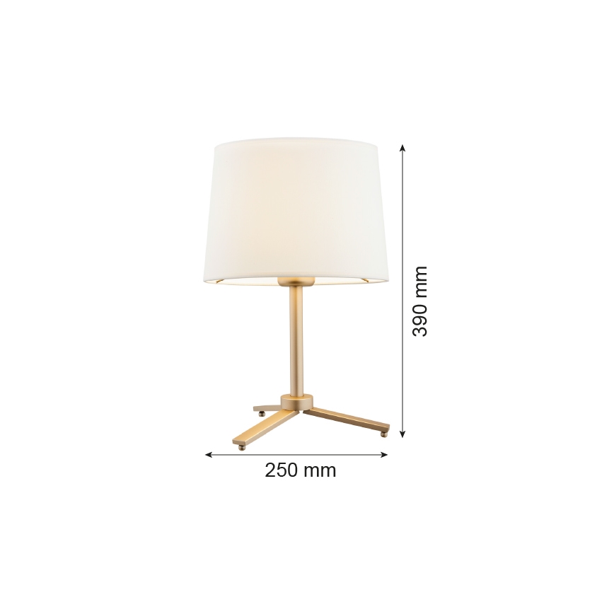 Argon 8318 - Stolná lampa CAVALINO 1xE27/15W/230V 39 cm krémová/zlatá