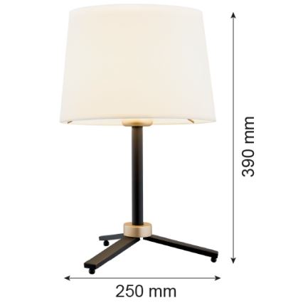 Argon 8319 - Stolná lampa CAVALINO 1xE27/15W/230V 39 cm krémová/čierna