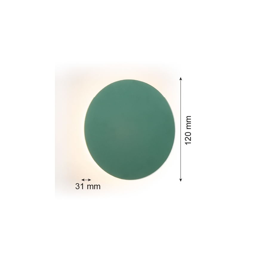 Argon 8323 - LED Nástenné svietidlo OREGON PLUS LED/3W/230V 3000K 12 cm zelená