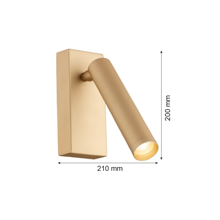 Argon 8326 - LED Nástenné bodové svietidlo RIO LED/4,2W/230V 3000K zlatá