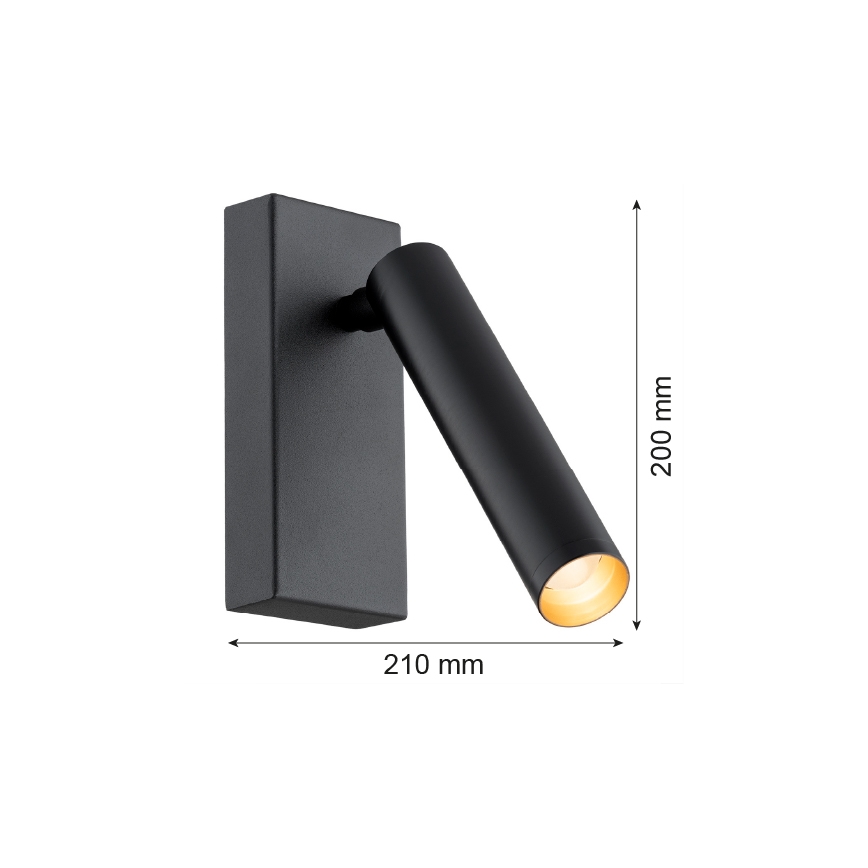 Argon 8328 - LED Nástenné bodové svietidlo RIO LED/4,2W/230V 3000K čierna