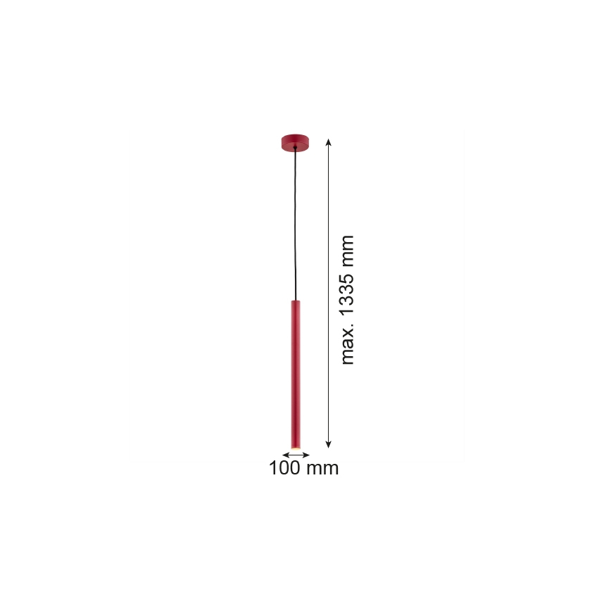 Argon 8331 - LED Luster na lanku RIO LED/4,2W/230V 3000K červená