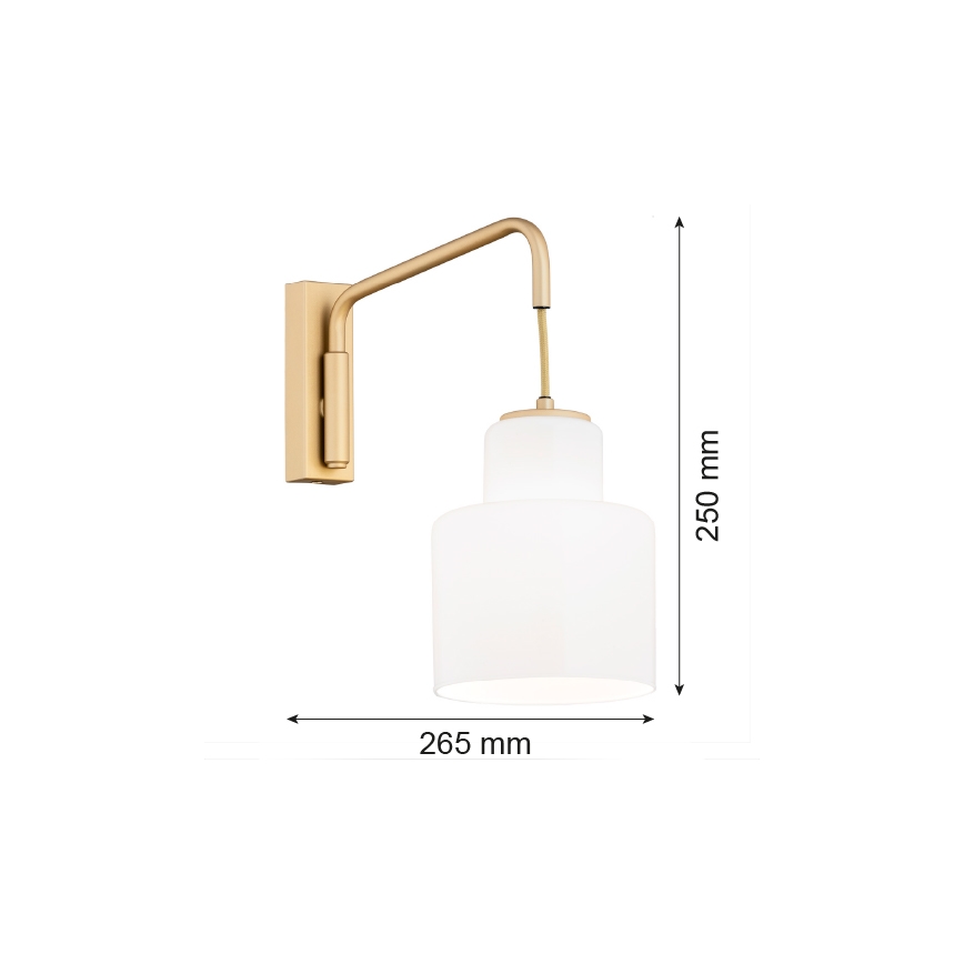 Argon 8371 - Nástenné svietidlo DIUNA 1xE27/15W/230V zlatá
