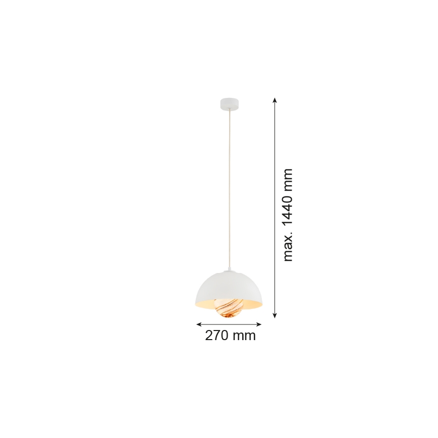 Argon 8443 - Luster na lanku PIAVA 1xE14/7W/230V alabaster biela