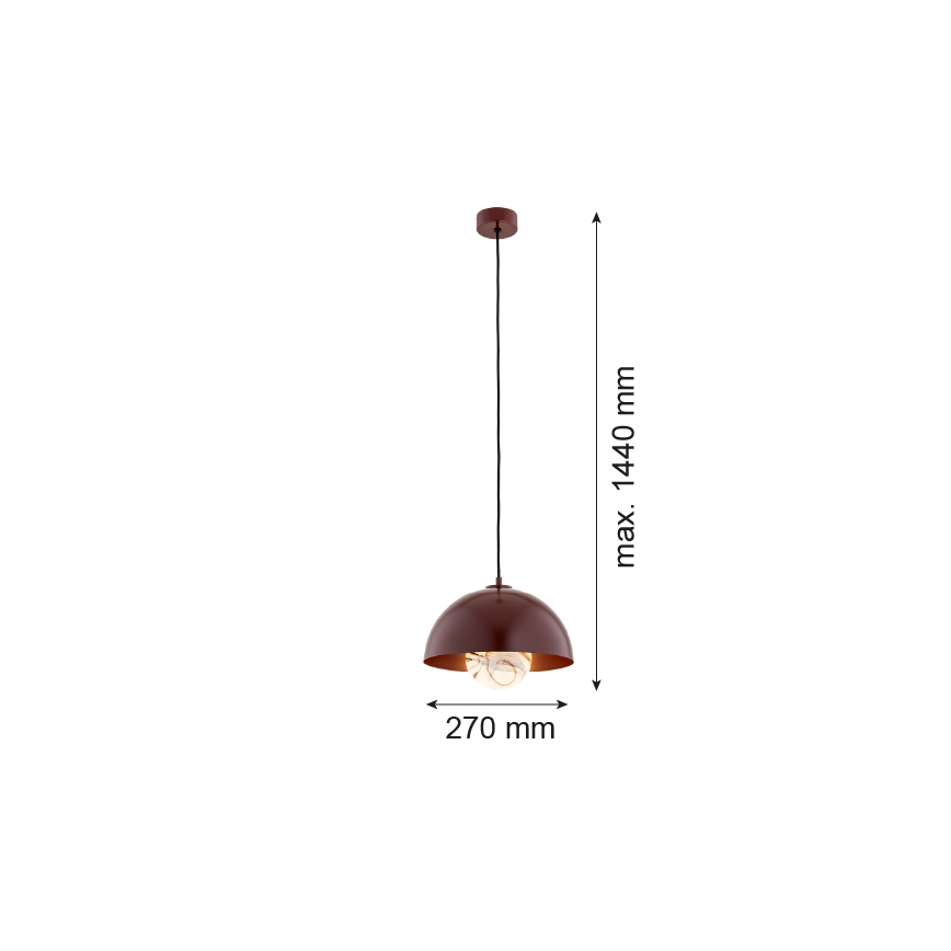 Argon 8444 - Luster na lanku PIAVA 1xE14/7W/230V alabaster hnedá