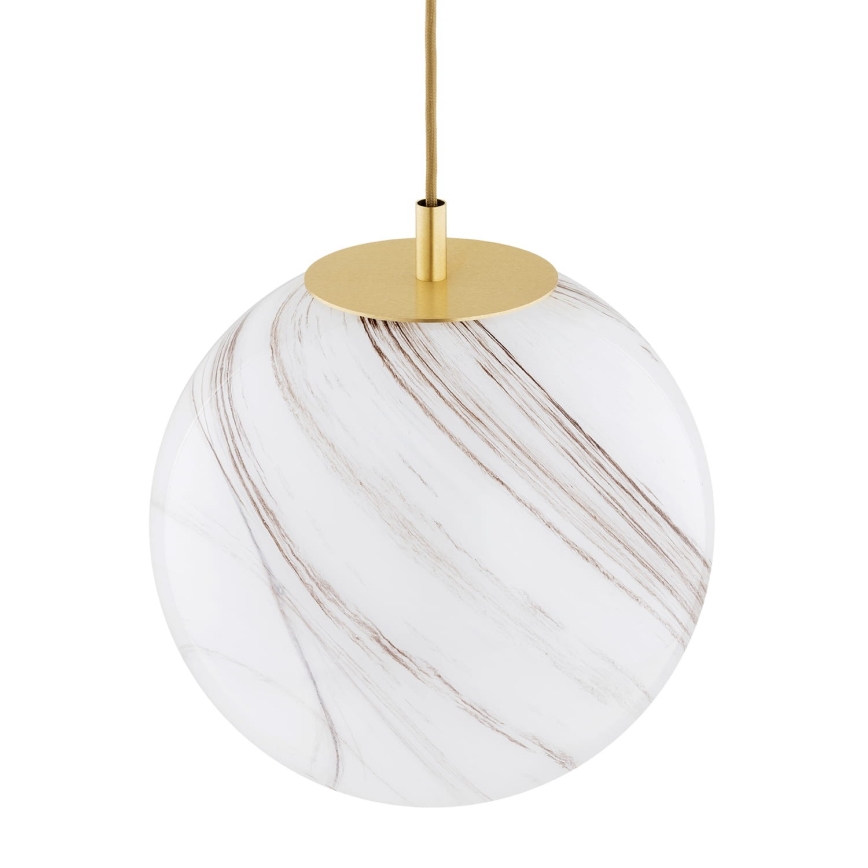 Argon 8448 - Luster na lanku ALMIROS 1xE27/15W/230V pr. 30 cm alabaster zlatá