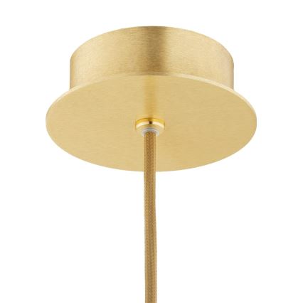 Argon 8448 - Luster na lanku ALMIROS 1xE27/15W/230V pr. 30 cm alabaster zlatá