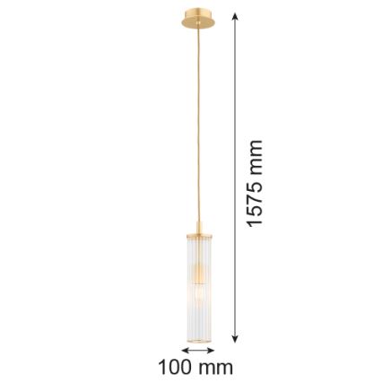 Argon 8489 - Luster na lanku HAMPTON 1xE14/7W/230V zlatá