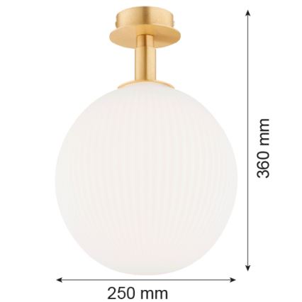 Argon 8505 - Stropné svietidlo PALOMA 1xE27/15W/230V zlatá/biela