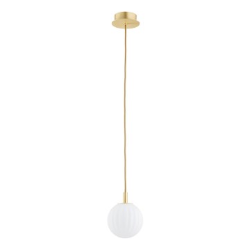 Argon 8506 - Luster na lanku PALOMA 1xE14/7W/230V pr. 12 cm zlatá/biela