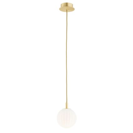 Argon 8506 - Luster na lanku PALOMA 1xE14/7W/230V pr. 12 cm zlatá/biela