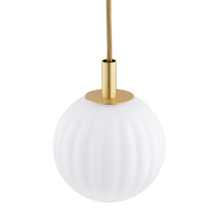 Argon 8506 - Luster na lanku PALOMA 1xE14/7W/230V pr. 12 cm zlatá/biela