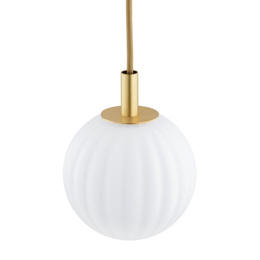 Argon 8506 - Luster na lanku PALOMA 1xE14/7W/230V pr. 12 cm zlatá/biela