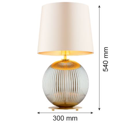 Argon 8530 - Stolná lampa HAMILTON 1xE27/15W/230V 54 cm krémová/šedá