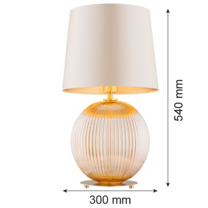 Argon 8535 - Stolná lampa HAMILTON 1xE27/15W/230V 54 cm krémová/béžová