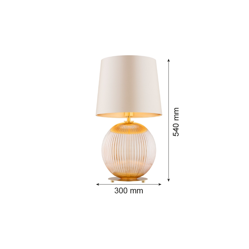 Argon 8535 - Stolná lampa HAMILTON 1xE27/15W/230V 54 cm krémová/béžová