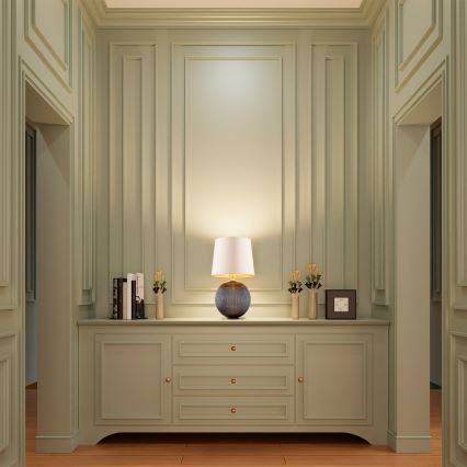 Argon 8538 - Stolná lampa HAMILTON 1xE27/15W/230V 54 cm krémová/čierna