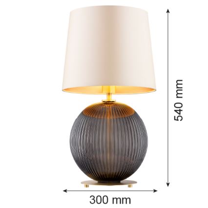 Argon 8538 - Stolná lampa HAMILTON 1xE27/15W/230V 54 cm krémová/čierna