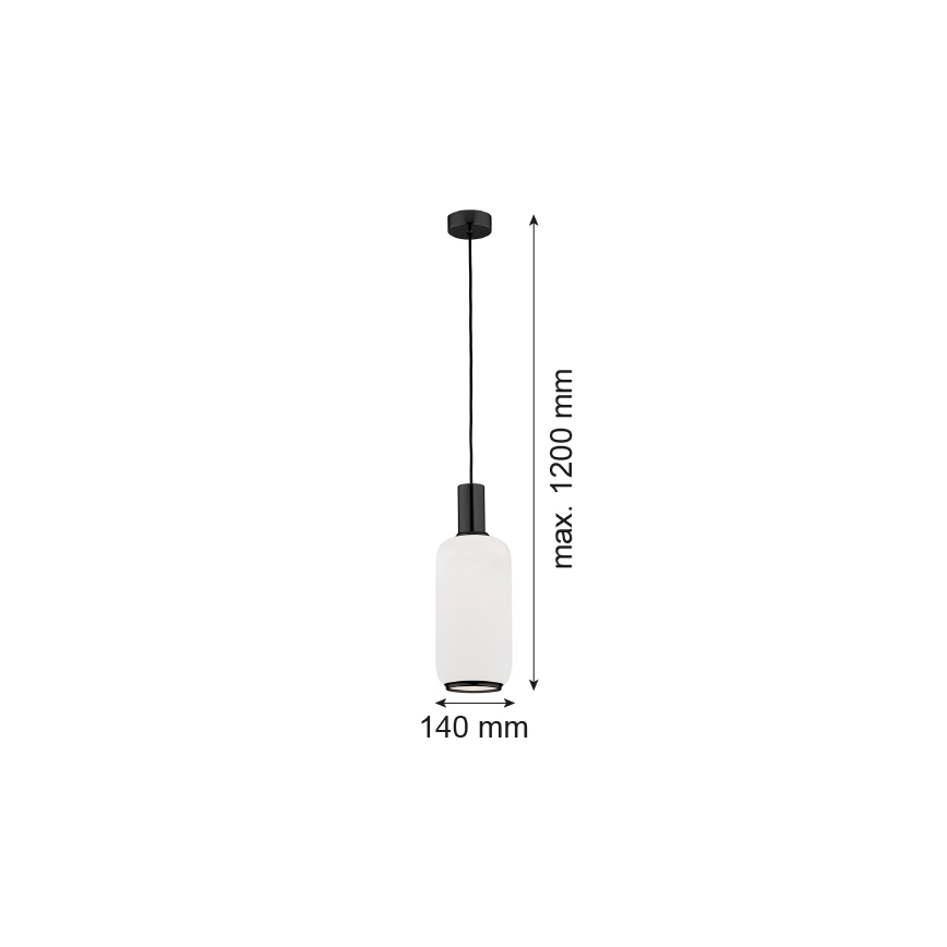 Argon 8563 - Luster na lanku SAGUNTO PLUS 1xE27/15W/230V pr. 14 cm čierna