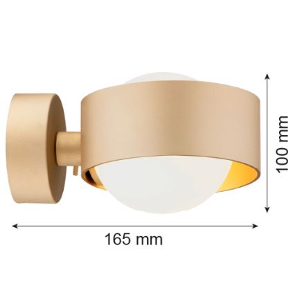 Argon 8567 - Kúpeľňové nástenné svietidlo MASSIMO PLUS 1xG9/6W/230V IP44 zlatá