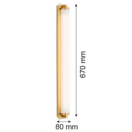 Argon 8622 - LED Nástenné svietidlo HAMPTON LED/34W/230V 3000K mosadz