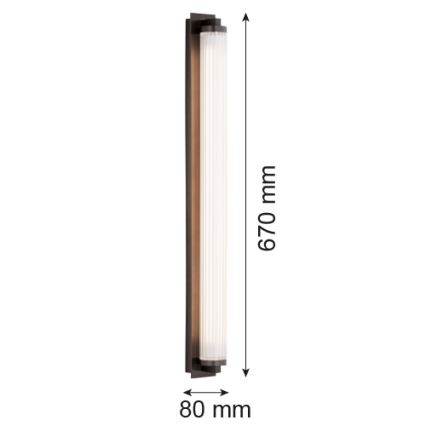 Argon 8623 - LED Nástenné svietidlo HAMPTON LED/34W/230V 3000K čierna