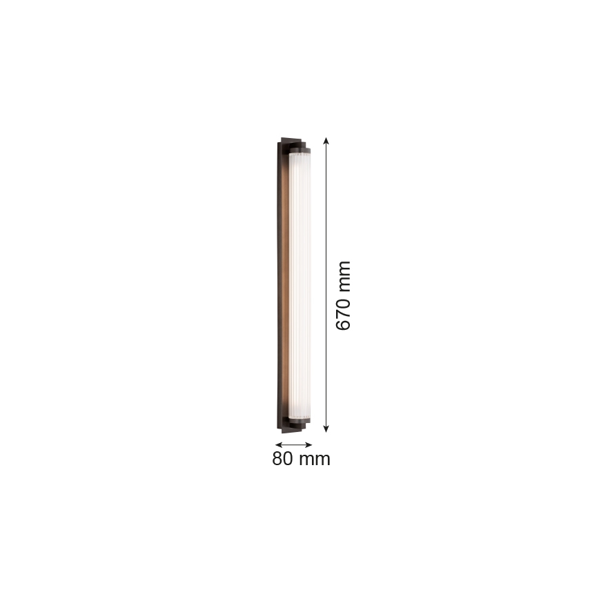 Argon 8623 - LED Nástenné svietidlo HAMPTON LED/34W/230V 3000K čierna