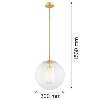 Argon 8626 - Luster na lanku HAMPTON 1xE27/15W/230V
