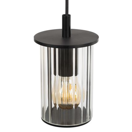 Argon 8751 - Vonkajší luster na lanku NORFOLK 1xE27/15W/230V IP44 čierna
