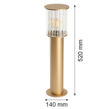 Argon 8753 - Vonkajšia lampa NORFOLK 1xE27/15W/230V IP44 52cm zlatá