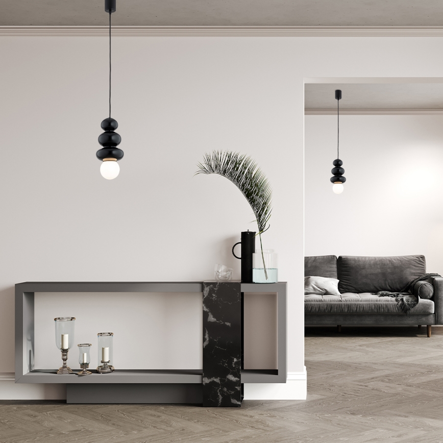 Argon 8788 - Kúpeľňový luster na lanku ORLANDO PLUS 1xG9/6W/230V IP44 čierna