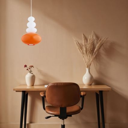 Argon 8822 - Luster na lanku DIEGO 1xGU10/5W/230V biela/oranžová