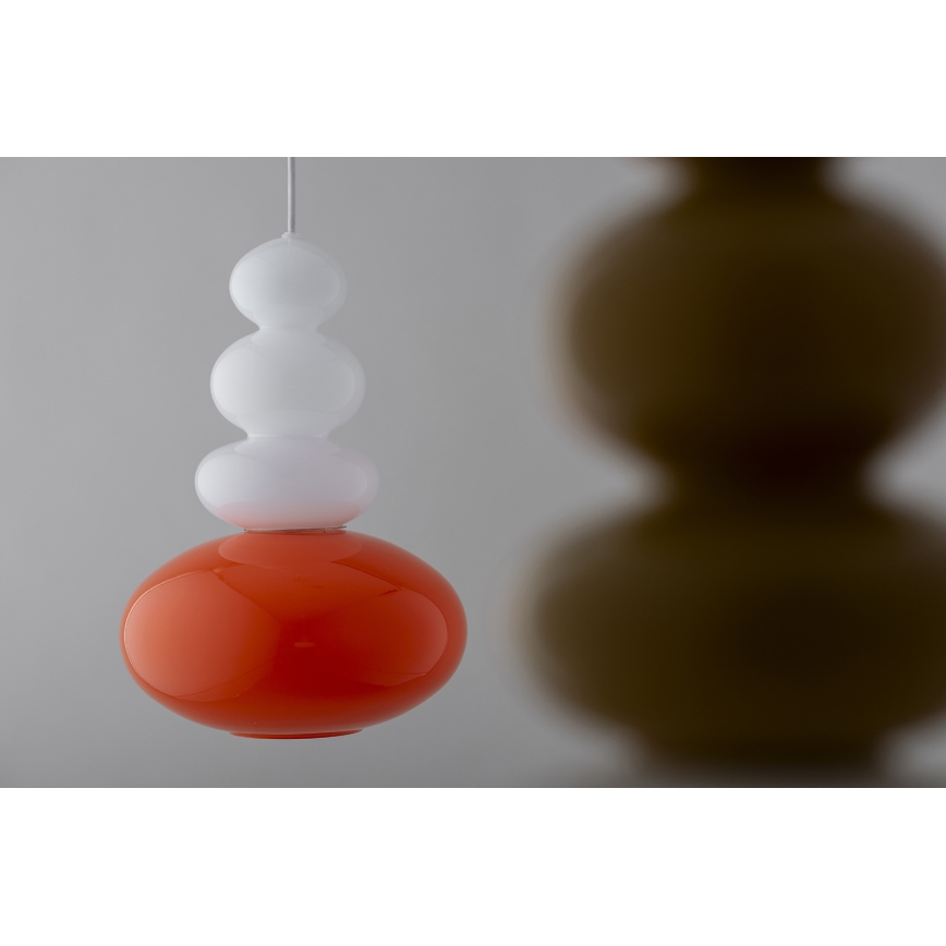 Argon 8822 - Luster na lanku DIEGO 1xGU10/5W/230V biela/oranžová