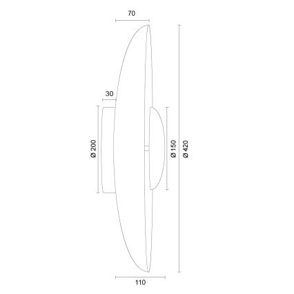 Argon 8863 - LED nástenné svietidlo BOLTON LED/12,5W/230V 3000K biela